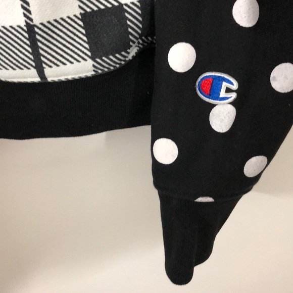 CHAMPION small black and white hoodie sweater - Picture 4 of 16